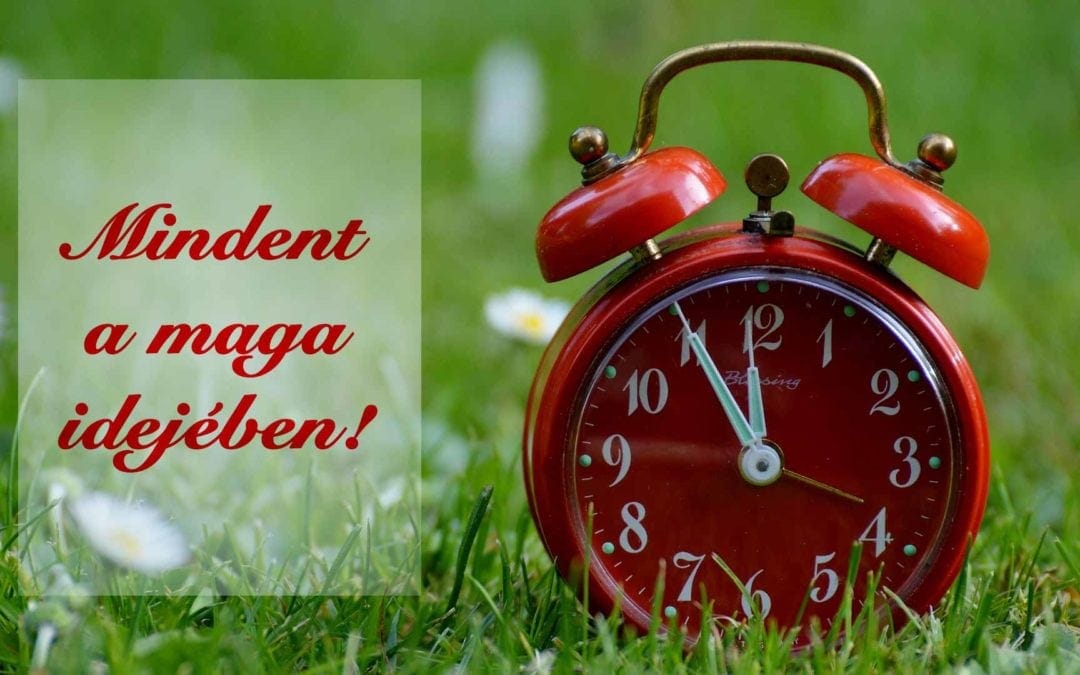 Mindent a maga idejében!